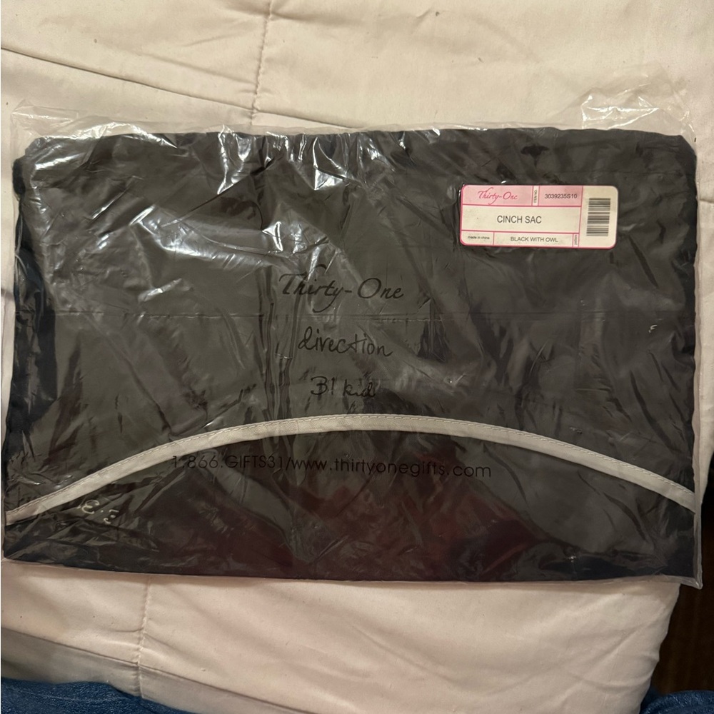 Thirty-One Black Cinch Sac